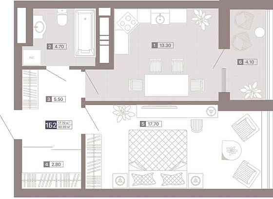 Продаж Квартира 1-кімнатна, 3/16 поверх на Половецька вул., 4 Киев