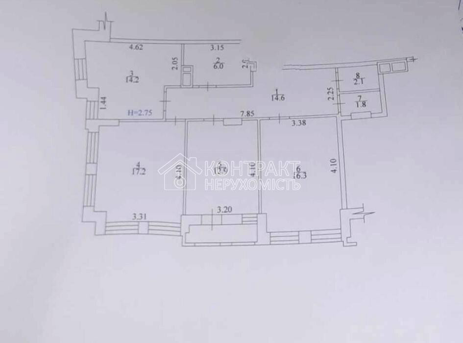 Продаж Квартира 3-кімнатна, 6/19 поверх на вул. Гвардійців Широнінців Харків - фото 1