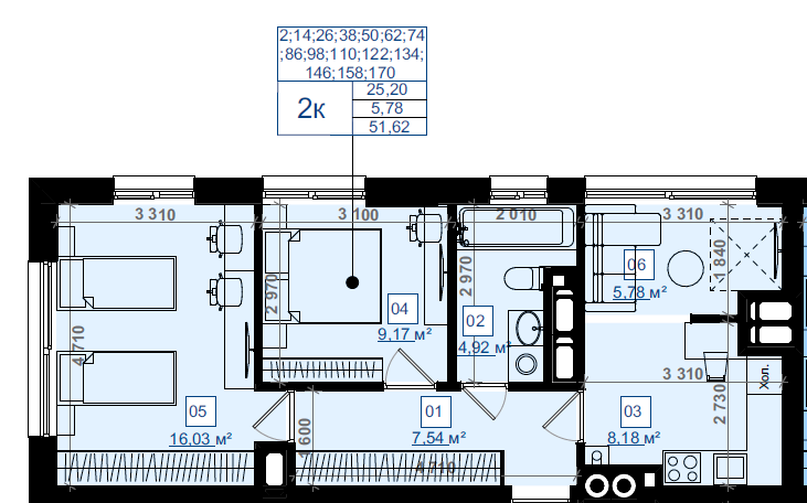 Продаж Квартира 2-кімнатна, 6/16 поверх на вул. Пасічна Івано-Франківськ - фото 2