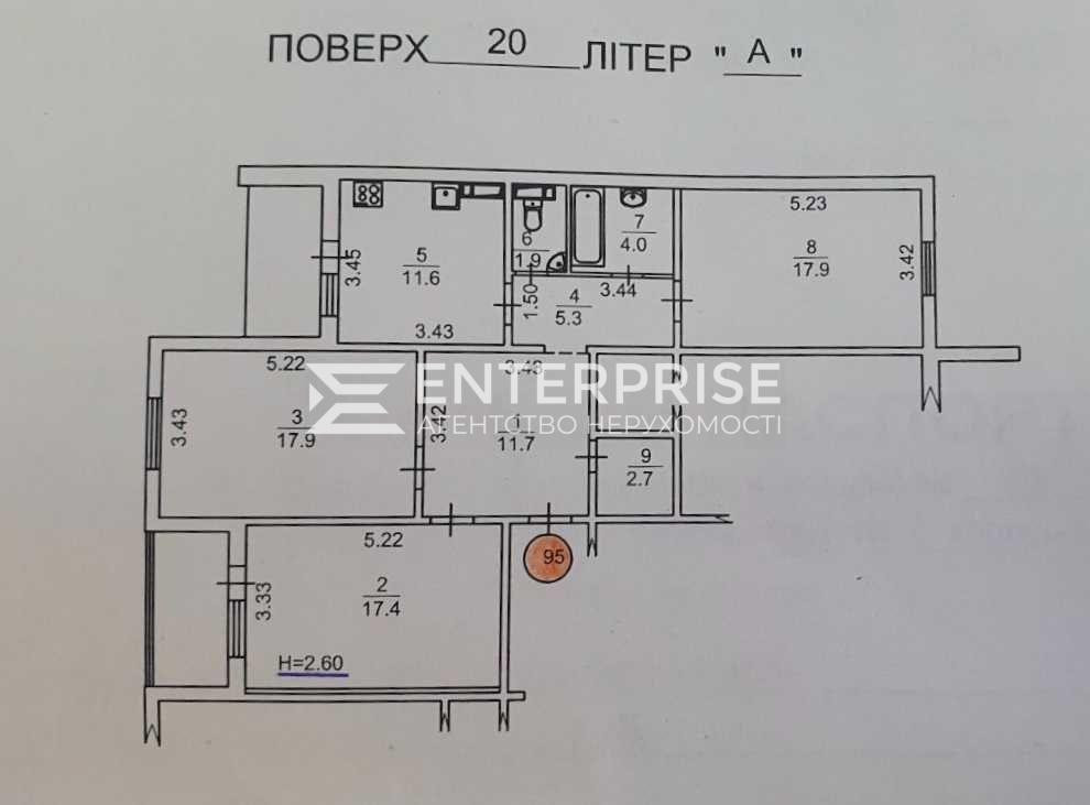 Продаж Квартира 3-кімнатна, 20/25 поверх на вул. Данченка Київ - фото 15