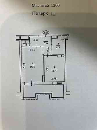 Продаж Квартира 1-кімнатна, 11/16 поверх на Кустанайська вул., д. 13 Київ