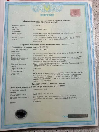 Продажа земельного участка Для строительства частного жилого дома площадь 50.8 сот Солов'їна Билогородка