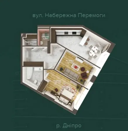 Продам 3-к квартиру з шикарним видом, ЖК Бартоломео, Наб. Перемоги 7 Дніпро - фото 18