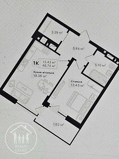 Продаж 1к Квартира 49 кв.м  L'viv - photo 13