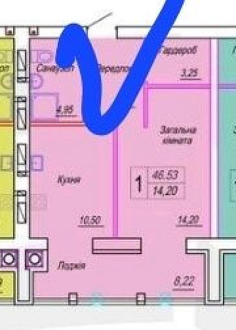 Продаж Квартира 1-кімнатна, 5/11 поверх на вул. Героїв Десантників Житомир - фото 1