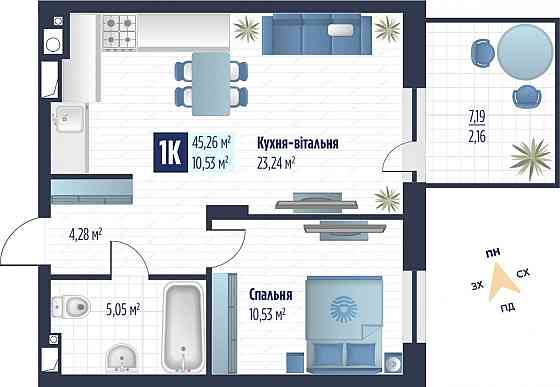 Продаж Квартира 1-кімнатна, 2/5 поверх на вул. Героїв Крут Сокильники