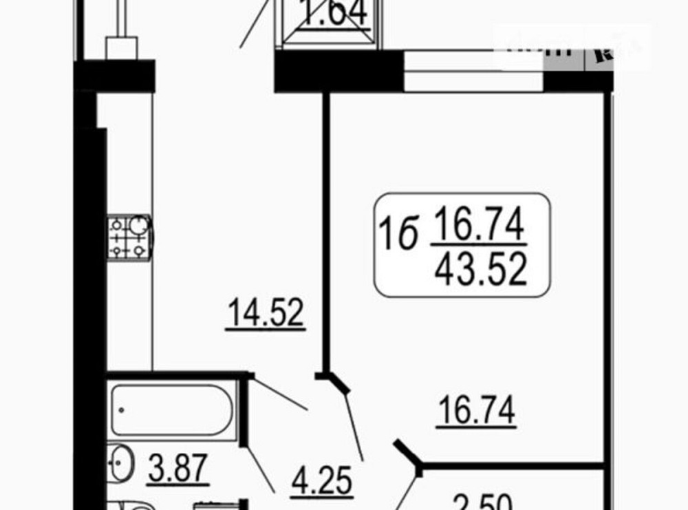Продаж Квартира 1-кімнатна, 8/10 поверх на Немирівське Шосе Вінниця - фото 4