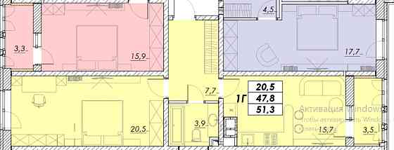 Продам квартиру 51,3 кв.м ЖК Прохоровский квартал Одеса