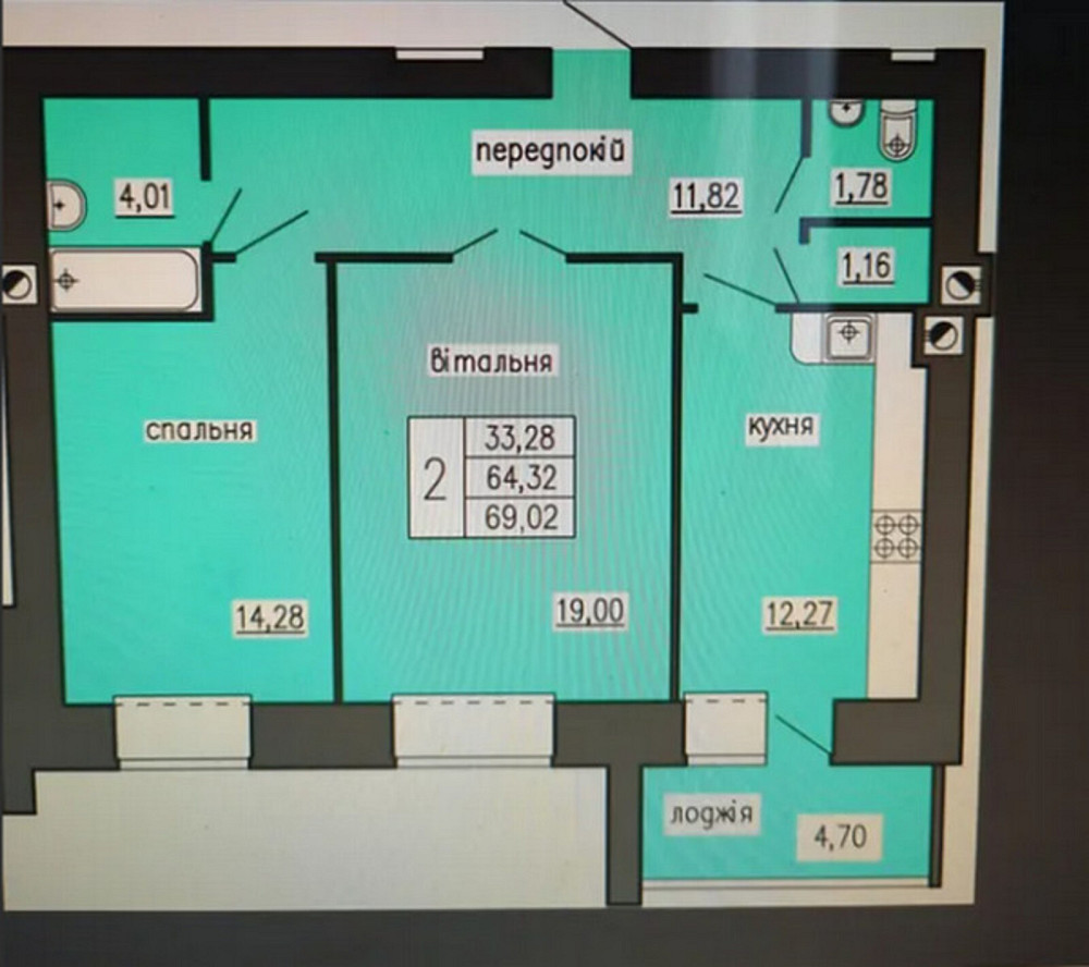 Продаж 2к квартири 69.02 кв. м на вул. Володимира Лучаковського Тернопіль - фото 9