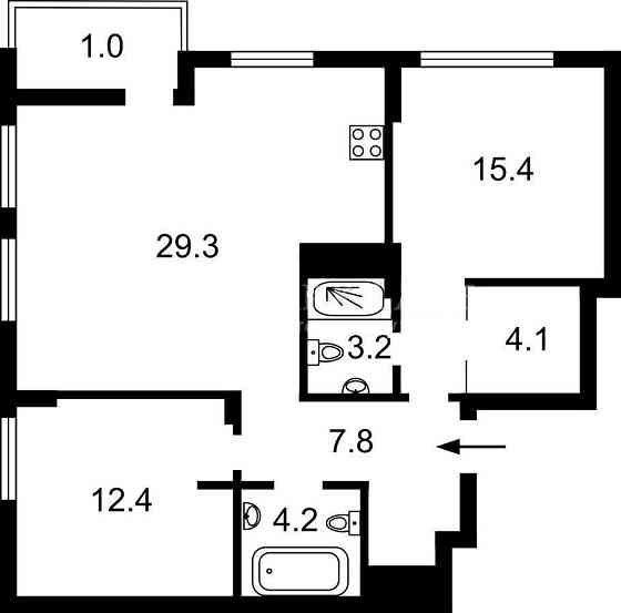 Продаж Квартира 2-кімнатна, 5/7 поверх на Салютна вул., д. 2б Київ