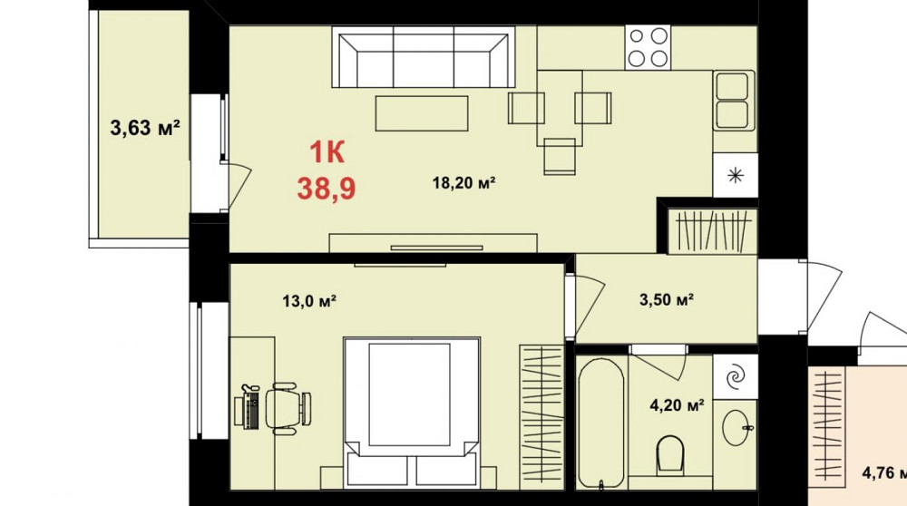 Продаж 1к Квартира 38.9 кв.м Урожайна вул. Івано-Франківськ - фото 9