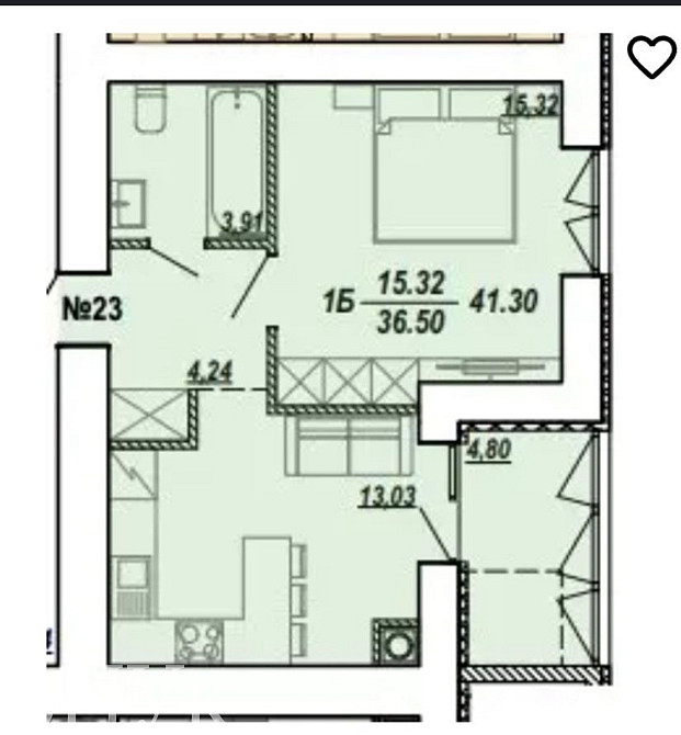 Продаж Квартира 1-кімнатна, 8/8 поверх на вул. Текстильна Тернопіль - фото 3