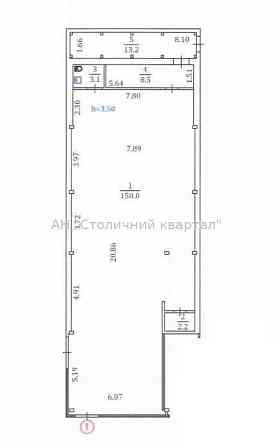 Оренда торгове приміщення на Героїв Дніпра вул., 43Д приміщень - 2, поверх - 1/2 Kiev