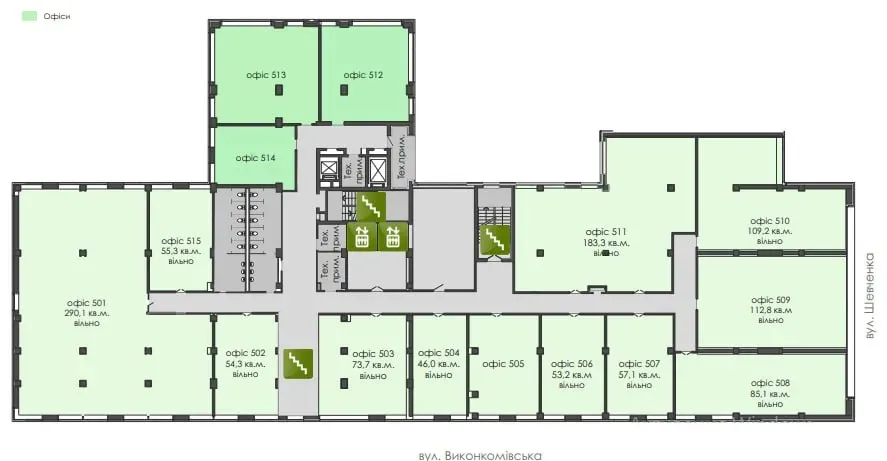 Здається Офісні приміщення площа 250 кв.м Дніпро Вул Шевченка Дніпро - фото 12