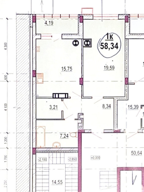 Продаж Квартира 1-кімнатна, 1/8 поверх на Івана Богуна Вінниця - фото 2