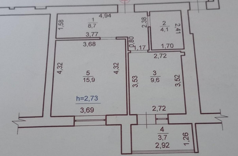 Продаж Квартира 1-кімнатна, 4/7 поверх на вул. Винна Гора Vynnyky - photo 15