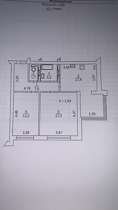 Продаж 2к Квартира 60 кв.м Князів  Острозьких  98 Zhytomyr - photo 4