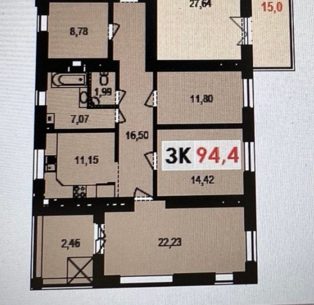 Продаж Квартира 3-кімнатна, 9/9 поверх на Вовчинець вул. Шевченка Ивано-Франковск - изображение 10