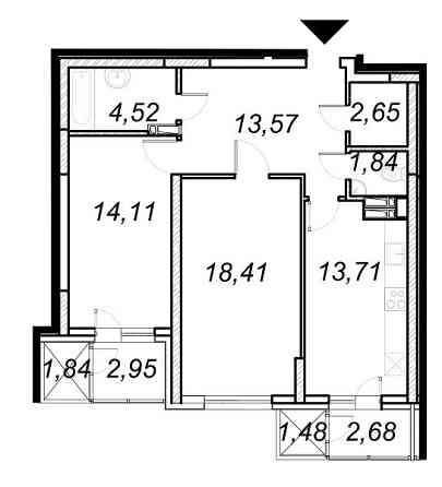 Продаж Квартира 2-кімнатна, 6/25 поверх на Ясинуватський вул., д. 10 Kiev