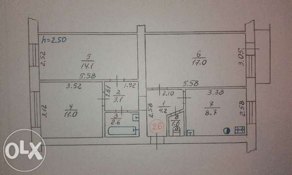 Продаж 3к Квартира 62 кв.м Завокзальная, 7А Бориспіль - фото 1