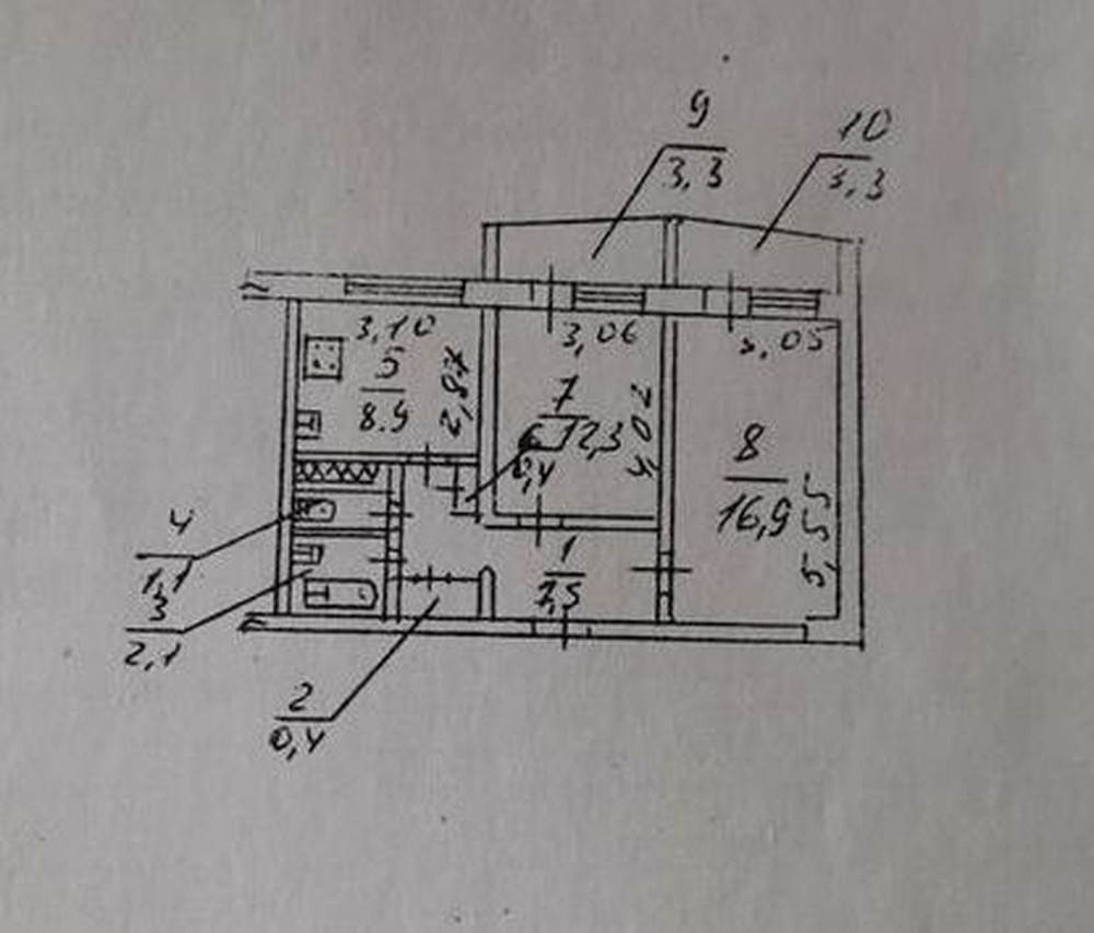 Продаж Квартира 2-кімнатна, 5/16 поверх на Байкальская ул., 80 Dnipro - photo 12