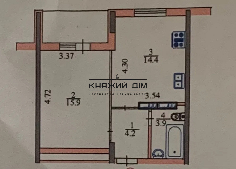 Продаж 1-кімнатної квартири в ЖК Златоустівський. № 21146390 Київ - фото 6