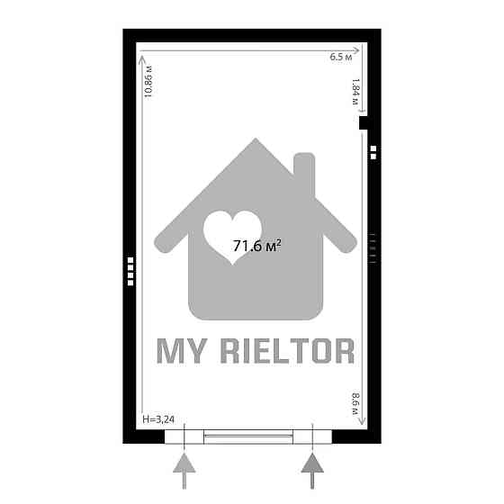Продаж приміщення вільного призначення на Легоцького, 80 поверх - 1 Uzhhorod