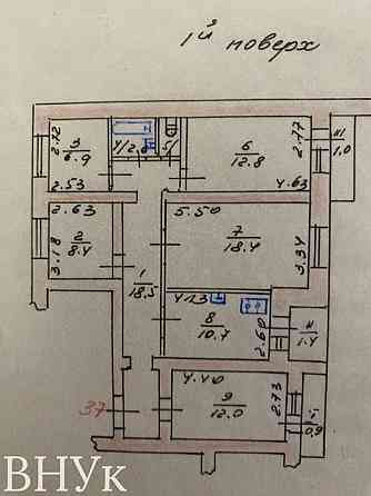 Продаж Квартира 5-кімнатна, 1/9 поверх на вул. Шептицького Митрополита Тернопіль
