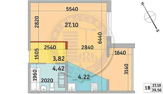 Продаж Квартира 1-кімнатна, 4/27 поверх на Бориспільська, 18-27 Київ