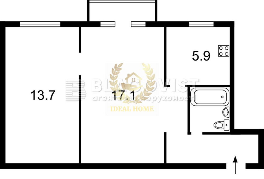 Продаж Квартира 2-кімнатна, 5/5 поверх на Донца Михаила ул., 18 Kiev - photo 17