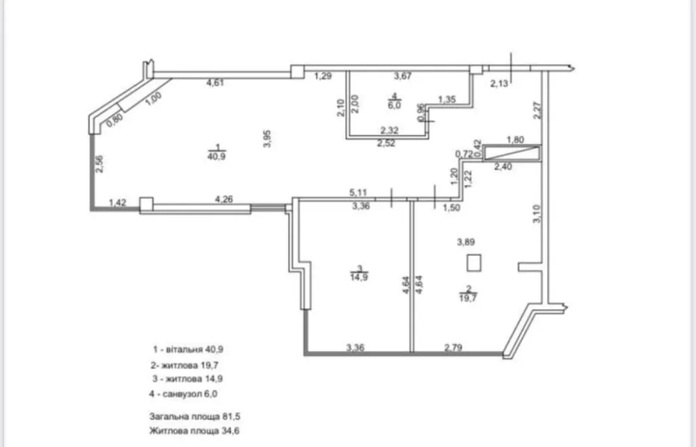 Продаж 2к Квартира 82 кв.м проспект Науки 112 Дніпро - фото 3