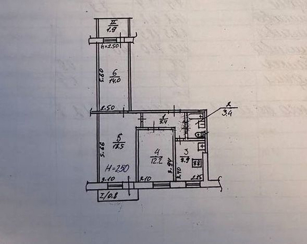 Продаж Квартира 3-кімнатна, 6/9 поверх на Крушельницкой, 7 Дніпро - фото 16