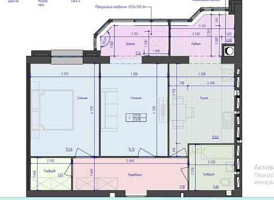 Продаж Квартира 2-кімнатна, 1/12 поверх Luts'k