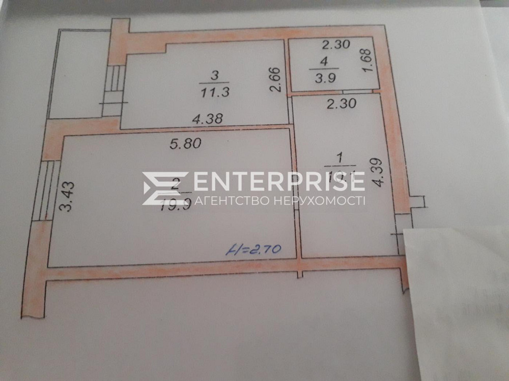 Продаж Квартира 1-кімнатна, 6/9 поверх на вул. Лесі Українки  - фото 14