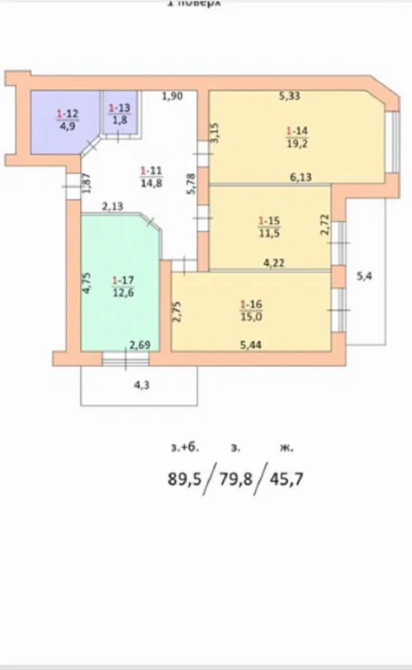 Продаж 3к квартири, 89 м.кв, вул . Гайова Тернопіль - фото 1