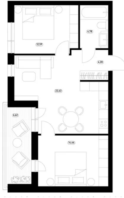 For sale 2-room Apartment 62 sq.m Другетів 96 Uzhhorod - photo 7