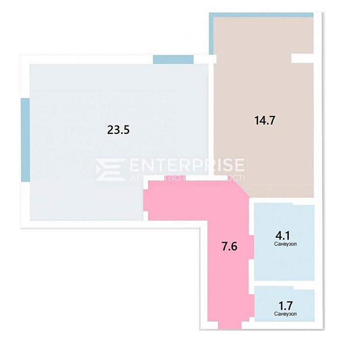 Продаж 1к квартири 51.6 кв. м  - фото 2