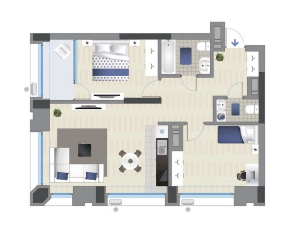 Оренда Квартира 3-кімнатна, 18/25 поверх на ул. Заречная, 1 Киев - изображение 4