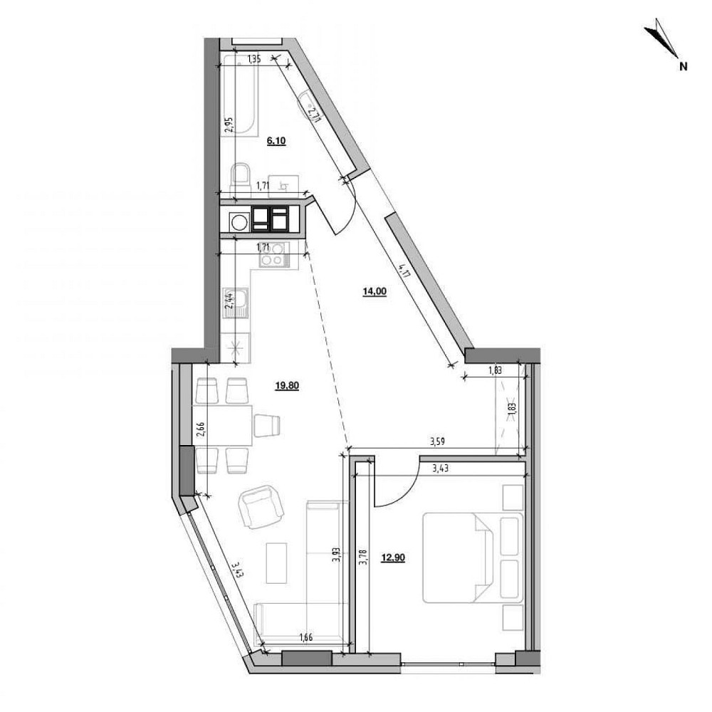 Продаж 1к Квартира 52.8 кв.м Ярославенка вул. Львів - фото 2