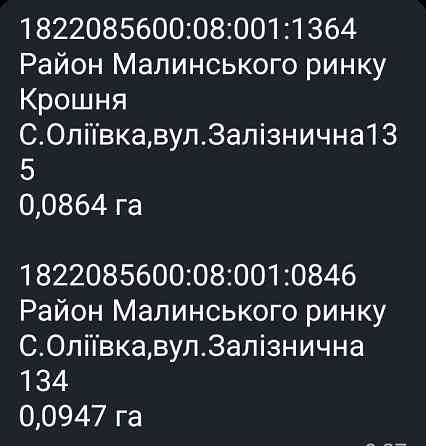 Продаж земельної ділянки 10 соток на Малинський р-н Житомир