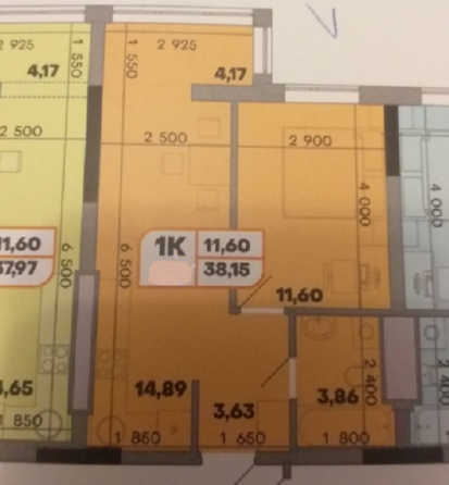 Однокомнатная квартира на ул. Вильямса (ЖК Акварель 8) Лиманка