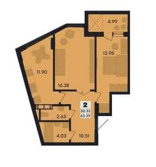 Продаж 2к Квартира 63 кв.м проспект Незалежності 29 Zhytomyr - photo 1