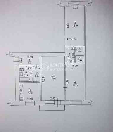 Продаж Квартира 3-кімнатна, 2/5 поверх на вул. Харківських Дивізій Харьков