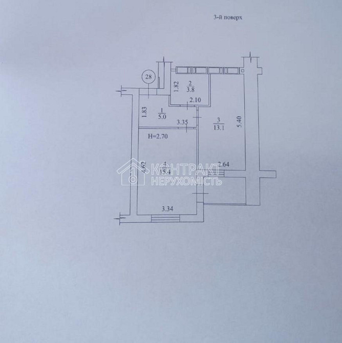 Продаж Квартира 1-кімнатна, 3/9 поверх на вул. Борткевича Харків - фото 3