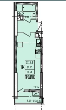 ЖК Еллада квартира студія. Одеса