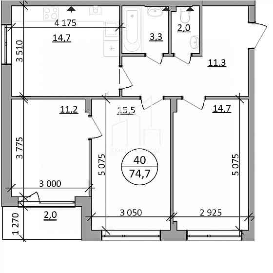 Продаж 3к квартири 74.7 кв. м Брюховичі (Перемишлянський район)