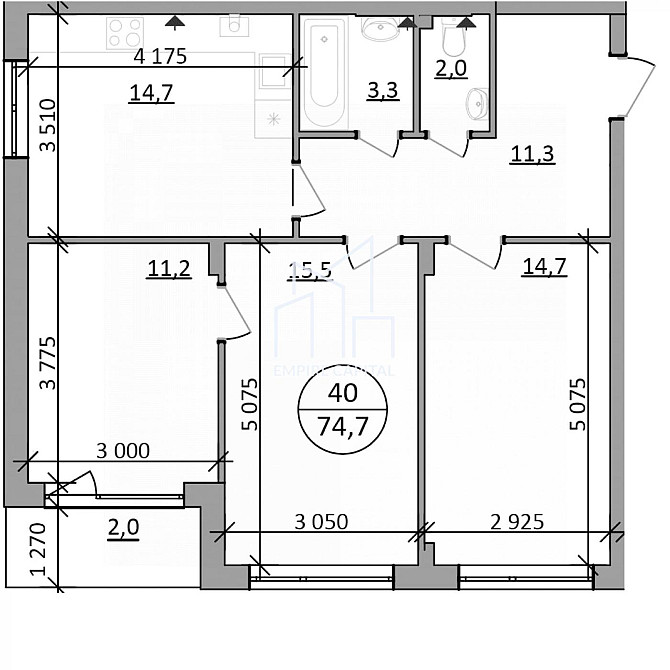 Продаж 3к квартири 74.7 кв. м Брюховичі (Перемишлянський район) - фото 2