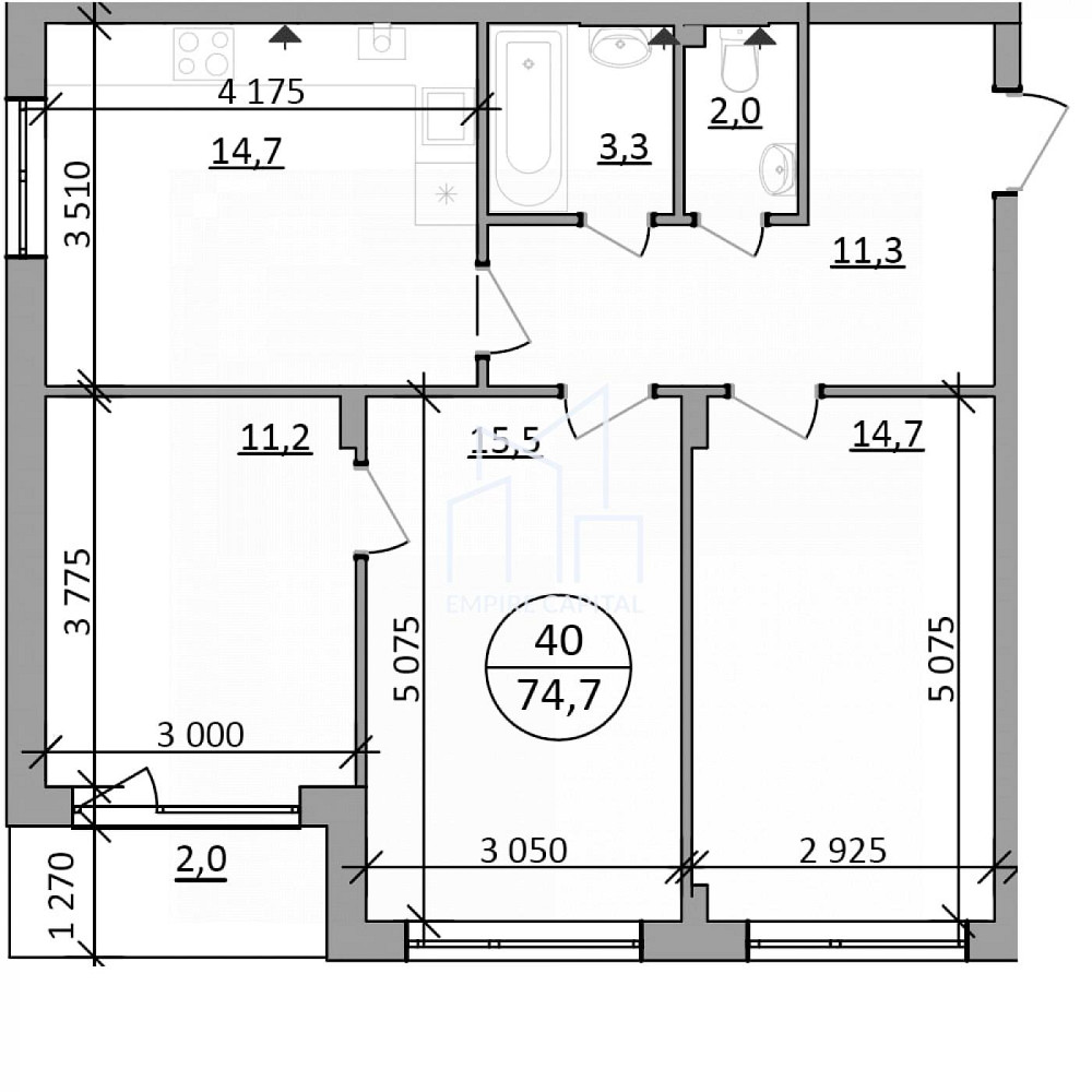 Продаж 3к квартири 74.7 кв. м Брюховичі (Перемишлянський район) - фото 2