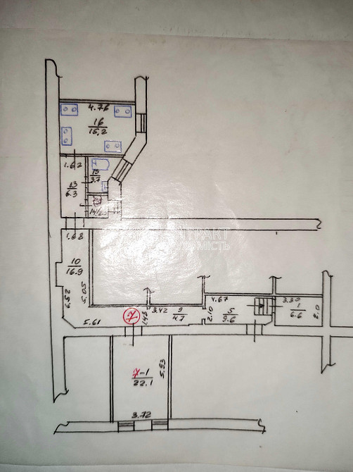 Продаж Квартира 1-кімнатна, 1/2 поверх на вул. Ярославська Харків - фото 1