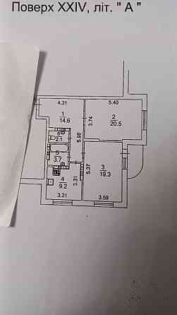 Продаж Квартира 2-кімнатна, 24/27 поверх на Кондратюка Юрія вул., д. 5 Киев